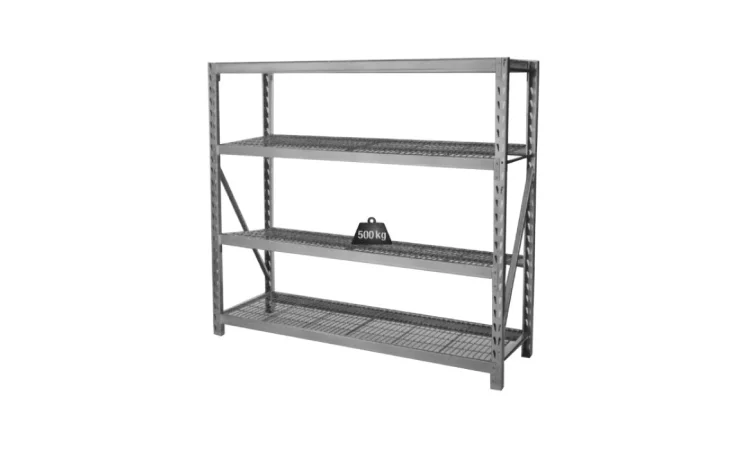 Rak toko warna silver, Sumber: rajarakminimarket.com