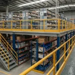 Buat Rak gudang mezzanine, Sumber: AI