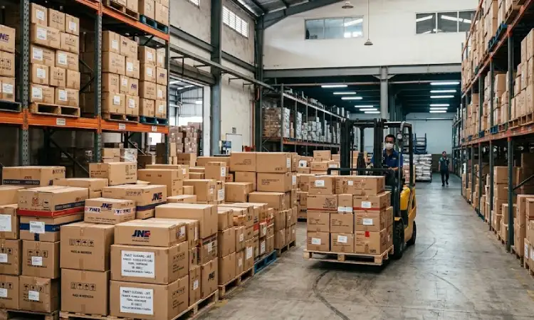 Barang di gudang, Sumber: AI