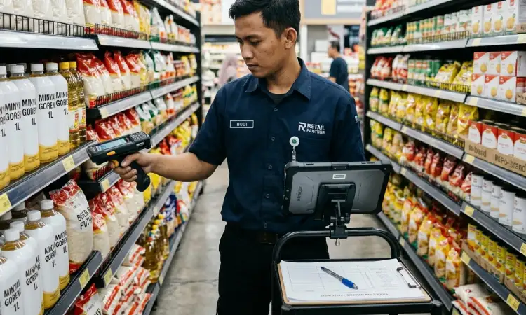 Melakukan Stock Opname Retail, Sumber: AI